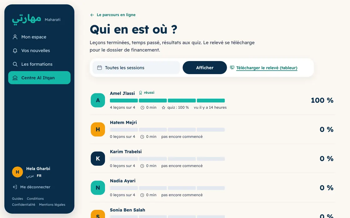 Le suivi en ligne, prêt pour le financement