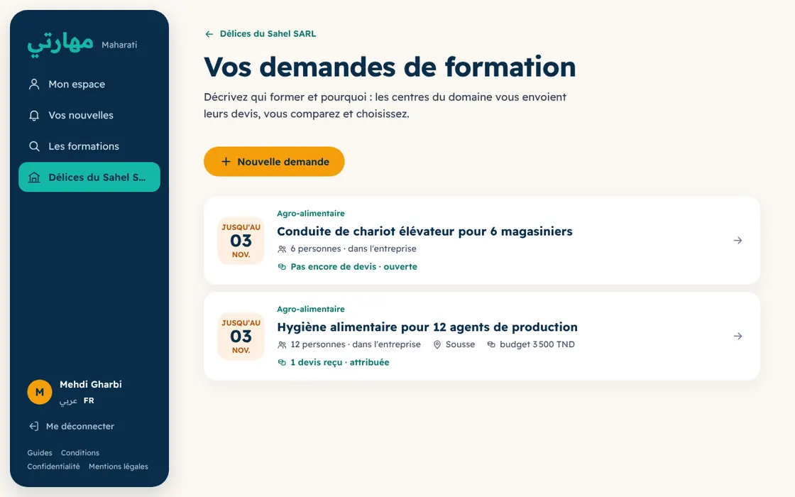 Votre besoin, les devis côte à côte