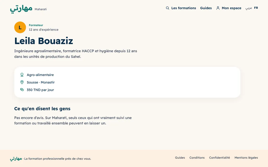 Un profil qui inspire confiance